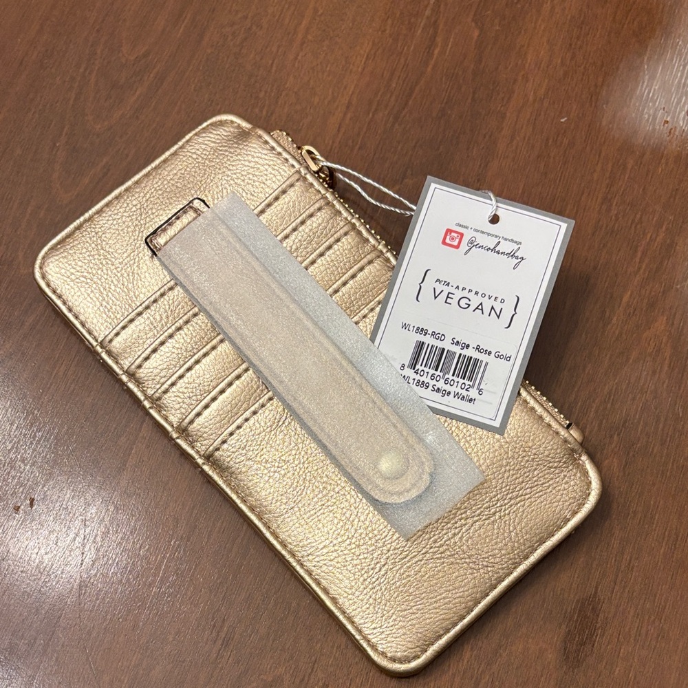 Jen & Co. Rose Gold Vegan Saige Wallet